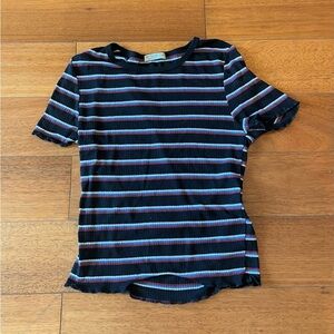 Striped crop shirt